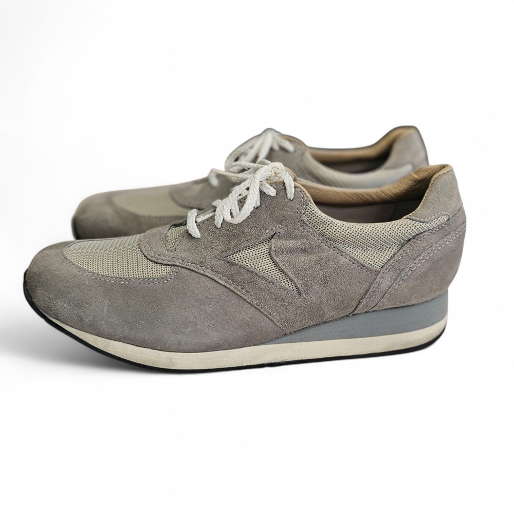 Men's Gray Suede Mesh Vibram Training Sneakers